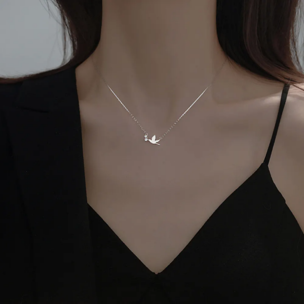 collier en argent oiseaux 🐦 – Image 2