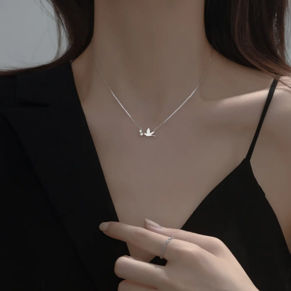 collier en argent oiseaux 🐦 – Image 5
